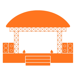trang trí sân khấu icon