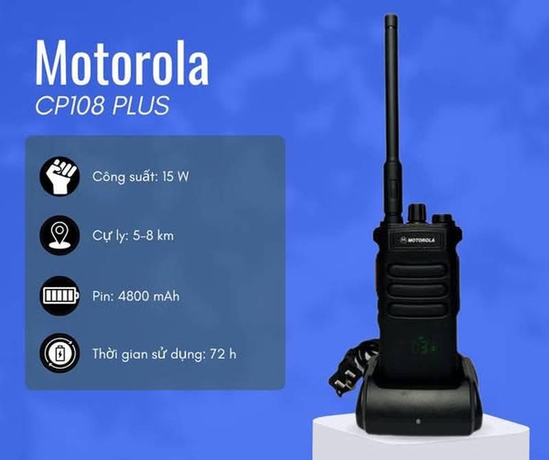 Cho thuê bộ đàm sự kiện giá rẻ, chuyên nghiệp HCM với bộ đàm Motorola CP108 PLUS hiệu suất cao.