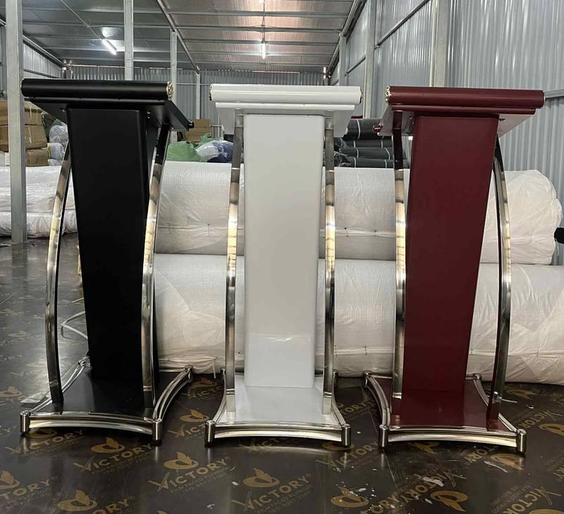 Cho thuê bục phát biểu Mica và gỗ đẹp, đa dạng mẫu tại HCM.