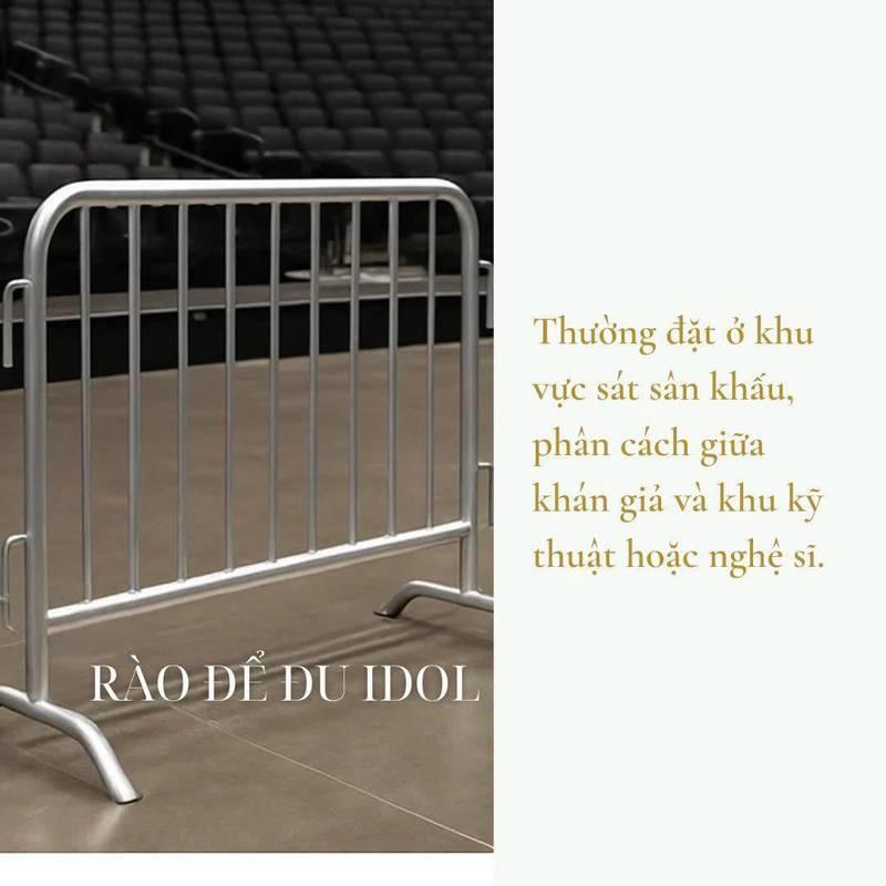 Cho thuê hàng rào sự kiện giá rẻ HCM, rào chắn an ninh phân cách khu vực sân khấu.