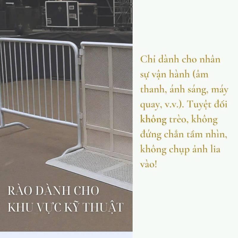 Cho thuê hàng rào sự kiện phục vụ chắn rào chắn an ninh giá rẻ HCM cho khu vực kỹ thuật.