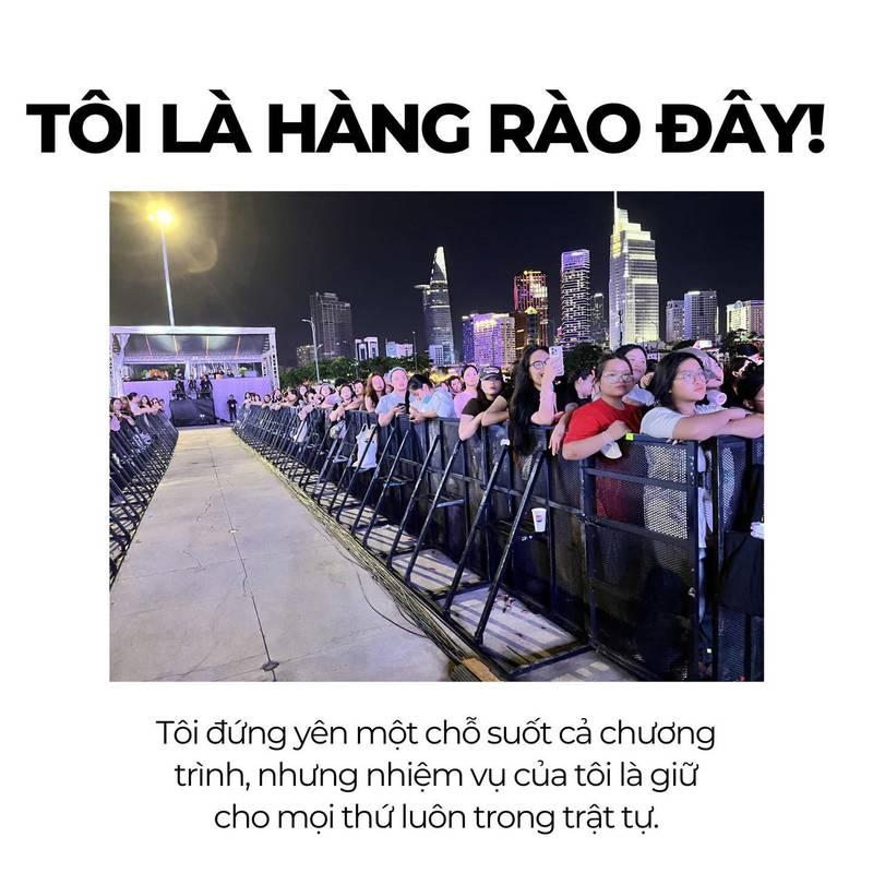 ALT cho ảnh: Hàng rào chắn an ninh cho thuê hàng rào sự kiện giá rẻ HCM bảo vệ trật tự trong chương trình ngoài trời.