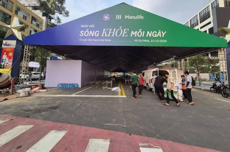 Cho thuê nhà bạt sự kiện không gian rộng theo sự kiện Ngày Hội Sống Khỏe tại TP. HCM với giá tốt.