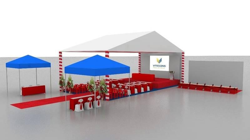 Cho thuê nhà bạt sự kiện và nhà bạt không gian HCM giá tốt phục vụ buổi lễ trang trọng.