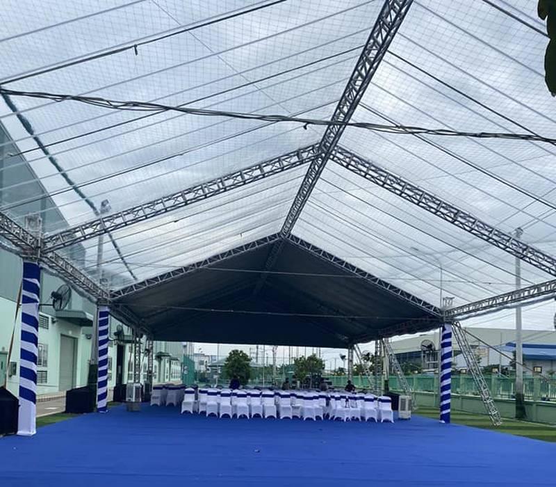 Cho thuê nhà bạt sự kiện với nhà bạt không gian HCM giá tốt trải rộng tổ chức ngoài trời.