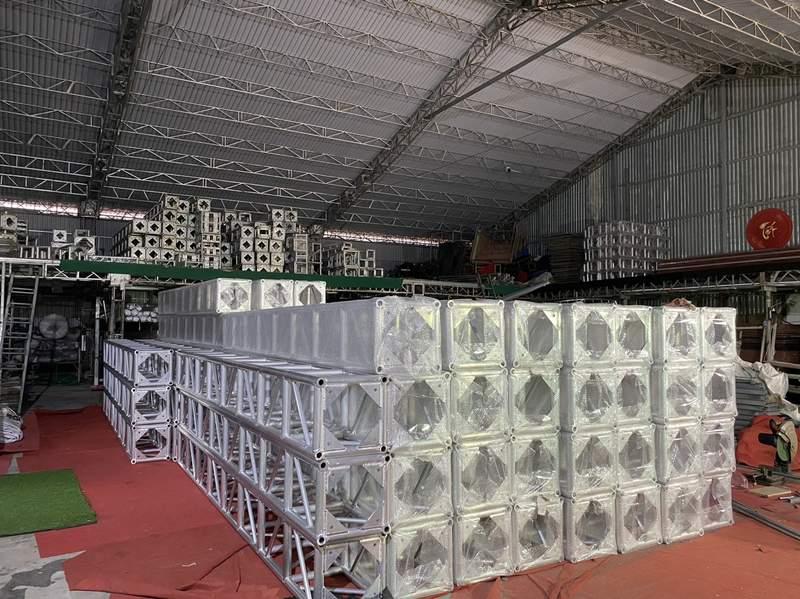 Kho khoang chứa khung rạp sự kiện thép phục vụ cho thuê rạp sự kiện trọn gói HCM.