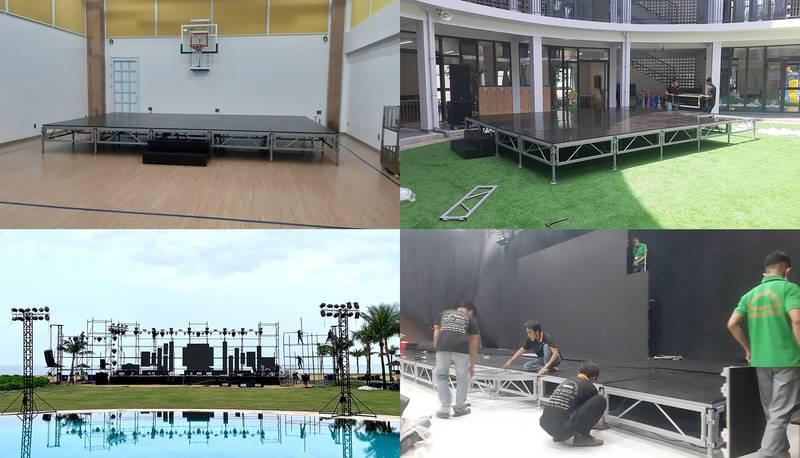 Cho thuê sân khấu sự kiện trọn gói giá rẻ HCM với đa dạng kích thước và không gian phù hợp mọi sự kiện.