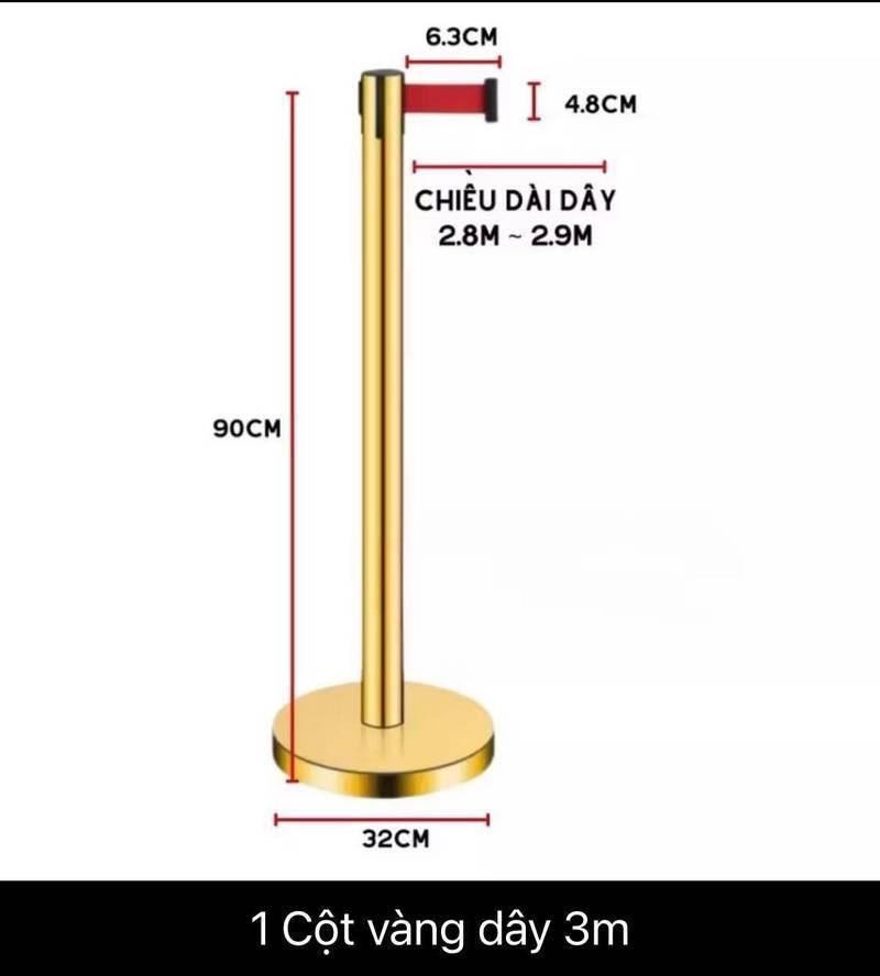 Ảnh mô tả trụ barrier inox dây nhung cho thuê trụ barrier giá rẻ HCM.