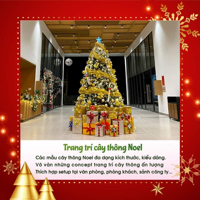 Dịch vụ trang trí noel với cây thông Noel sang trọng, phù hợp trang trí văn phòng trọn gói giá tốt tại HCM.