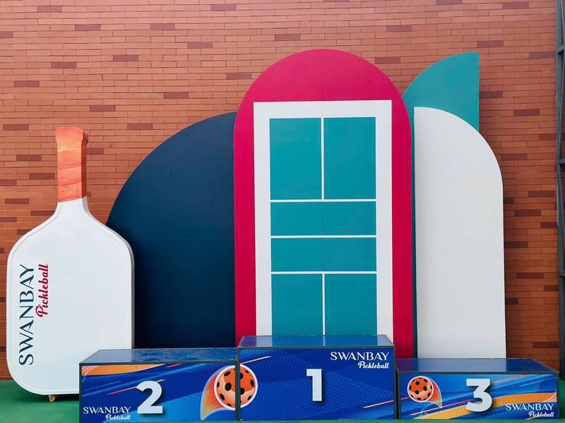 Thi công booth sự kiện sân chơi Pickleball trọn gói giá tốt tại HCM.