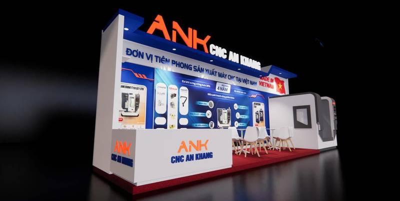 Thi công gian hàng triển lãm hội chợ chuyên nghiệp với thiết kế gian hàng CNC An Khang uy tín tại TPHCM.