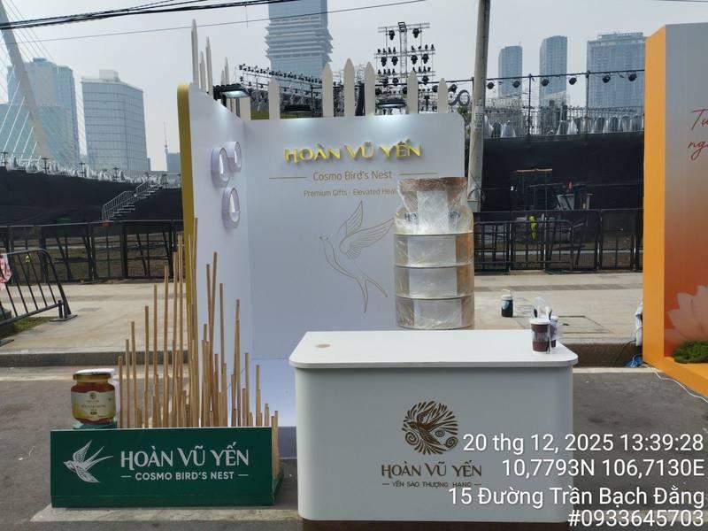 Trang trí sân khấu sự kiện Hoàn Vũ Yến với thiết kế và thi công trọn gói tại HCM.